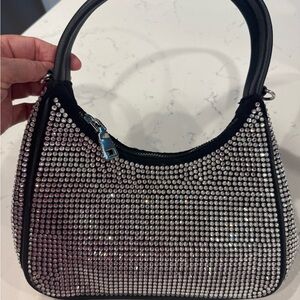 Silver Rhinestone Women's Bag